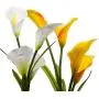 Marcoah Upgraded Solar Flower Lights - Outdoor Waterproof LED Flowers for Garden, Path, Landscape, Patio, and Lawn (Calla Lily, Yellow and White) - 2 Pack