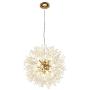 Chandelier Fireworks Pendant Lighting Modern LED Stainless Steel Crystal Ceiling Light Fixtures for Dining Room Bathroom Bedroom Livingroom, Dia 19.7 inch, 9-Light