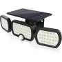 JESLED Solar Lights Outdoor with Motion Sensor, 3 Heads Adjustable Security Spotlight, 80LEDs Flood Lights Motion Detected, 360° Rotatable IP65 Waterproof Wall Light for Garage Porch Yard Patio-1 PC JESLED Solar Lights Outdoor with Motion Sensor, 3 Heads Adjustable Security Spotlight, 80LEDs Flood Lights Motion Detected, 360° Rotatable IP65 Waterproof Wall Light for Garage Porch Yard Patio-1 PC