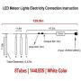 Outdoor Lights,LED Meteor Shower Rain Lights, Waterproof Garden Lights 30cm 8 Tubes 144leds Snow Falling Raindrop Icicle Cascading Light for Holiday Wedding Xmas Tree Decor (White)