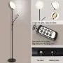 Befano Bright LED Floor Lamps for Bedrooms, Living Room with Touch Switch Intelligent Remote Control Set and 2 LED Lights, Flexibly Lamp Pole and Dimmable Tall Floor Lamp
