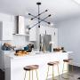 Ganeed Sputnik Chandelier,6 Lights Modern Pendant Light,Industrial Vintage Black Flush Mount Ceiling Light Fixtures for Dining Room Kitchen Island Bedroom