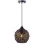 SYDTOP Industrial Mini Pendant Light with Handcrafted Metal Geometric Shape Contemporary 1-Light Rustic Pendant Lighting Fixture for Kitchen Island Dining Room Sink Bar Counter Loft, Matte Black