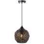 SYDTOP Industrial Mini Pendant Light with Handcrafted Metal Geometric Shape Contemporary 1-Light Rustic Pendant Lighting Fixture for Kitchen Island Dining Room Sink Bar Counter Loft, Matte Black