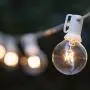 Romasaty 50FT Outdoor String Lights G40 Clear Globe String Lights Light Bulbs with 52 Clear Bulbs -5 Watt/120 Voltage/E12 Base -White Wire Romasaty 50FT Outdoor String Lights G40 Clear Globe String Lights Light Bulbs with 52 Clear Bulbs -5 Watt/120 Voltage/E12 Base -White Wire