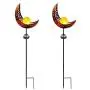 Aikeve Solar Garden Stake Lights,2 Pack Crackle Glass Globe Antique Brass Metal Stake Warm White Moon Lights,Outdoor Waterproof for Lawn Patio Yard Wedding Party Decorations Light Aikeve Solar Garden Stake Lights,2 Pack Crackle Glass Globe Antique Brass Metal Stake Warm White Moon Lights,Outdoor Waterproof for Lawn Patio Yard Wedding Party Decorations Light