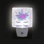 ZOEO Unicorn Night Light 2 Pack, Cream Unicorn Magic Star Tiara Plug-in LED Night Lamp with Light Sensor Bathroom Toilet Bedroom Kitchen Wall Decorative Daylight White for Kids Childrens
