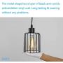 ZhLCY 2 Pack Vintage Mini Wire Pendant Lights with Matte Black Metal Shape, Industrial Caged Hanging Lights, Rustic Farmhouse Lighting Fixtures for Kitchen Loft Bar Counter Foyer Dining Room