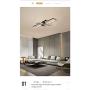 Modern LED Rectangular Ceiling Lights 3000-6000K with Remote Control Acrylic Flush Mount Lighting Fixture for Living Room Dimmable Light Color Changeable