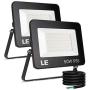 LE 50W Outdoor LED Flood Light 4200lm Super Bright Outside Floodlight Fixture, Waterproof 5000K Daylight White Commercial Security Lighting for Yard, Garden, Pack of 2