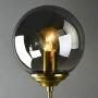 BOKT Glass Globe Wall Lamp Mid Century Wall Sconce Wall Light Fixture Bedroom Lighting Nordic Living Room Background Wall Lamp Mirror Headlights (Smoke Grey)