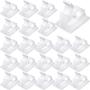 120 Pieces Mini Outdoor Cable Clips with Adhesive Tapes Self-Adhesive Hooks Wire Holder Light Clips Decoration Clips for Fairy Light (Medium, White)