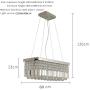 Cretifity Modern Crystal Chandelier, K9 Crystal Rectangle Raindrop Pendant Light Fixture, Flush Mount LED Ceiling Chandelier for Dining Room Island, Foyer, Living Room L23.6'' x W9.4'' x H47.2''