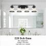Lucidce Farmhouse Bath Vanity Light 4 Heads Black Wall Sconces with Hammered Glass,Rustic Exterior Bathroom Lighting Fixture Over Mirror Industrial Vintage Wall Mount lamp for Living Room Hallway