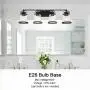 Lucidce Farmhouse Bath Vanity Light 4 Heads Black Wall Sconces with Hammered Glass,Rustic Exterior Bathroom Lighting Fixture Over Mirror Industrial Vintage Wall Mount lamp for Living Room Hallway