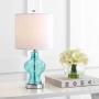 JONATHAN Y JYL4036A Mer 20.5'' Glass/Metal LED Lamp Contemporary,Transitional for Bedroom, Living Room, Office, College Dorm, Coffee Table, Bookcase, Aqua