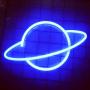 JYWJ Planet Blue Neon Sign,USB or 3-AA Battery Powered Neon Light,LED Lights Table Decoration,Girls Bedroom Wall Décor,Kids Birthday Gift,Wedding Party Supplies Business Gifts Neon Signs