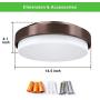 Tycholite Round LED Ceiling Light 50W, 4000K, 5500lm, 14.5 inch Flush to Ceiling Lights Fixture, Dimmable Led Kitchen Light, Great for Bedroom, Living Room, Office etc, 2 Pack