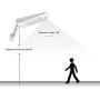 Solar Street Light Outdoor 48LEDs 900LM Waterproof IP65 4 Modes Emergency Light with PIR Motion Sensor, All-in-one Cordless Lamp, for Street Road Garden Yard Pathway