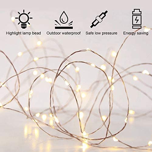 1000 LED Fairy Lights with Remote - 328FT Outdoor Long Christmas String Lights Plug in (Copper Wire Lights, Warm White)