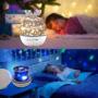 Star Projector, Night Light Projector with 8 Kinds of Music & Remote Control, Star for Ceiling Projector for Kids Bedroom, with 6 Sets of Film, 360 Degree Rotation