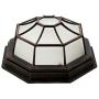 Trans Globe Lighting Trans Globe Imports 40582 RT Traditional One Light Flushmount Lantern from Benkert Collection in Bronze/Dark Finish, 11.00 inches, 5-Inch, Rust