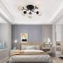 5-Light Semi Flush Mount Ceiling Light Fixture,Modern Glass Pendant Lighting,Black Chandelier for Kitchen Hallway Entryway Island Bedroom Living Room 5-Light Semi Flush Mount Ceiling Light Fixture,Modern Glass Pendant Lighting,Black Chandelier for Kitchen Hallway Entryway Island Bedroom Living Room