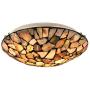 Artzone 12'' Flush_Mount_Light, Natual-Stone-Ceiling-Lights, 2-Light Mosaic Ceiling Light, Ceiling Mount Light, Kitchen Light Fixture