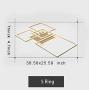 Dimmable with Remote Control 98CM LED Ceiling Lamp for Living Room Modern Simple Personality Home LED Rectangular Ceiling Light 38inch Color White