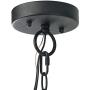 LOG BARN Outdoor Pendant Lights, Porch Fixture in Painted Black Metal with Clear Bubbled Glass Globe, Hanging Lantern Lamp for Gazebo, Entry, Yard