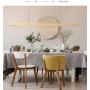 Uniklook LED Wood Pendant Light Wooden Long Bar LED Lamp Celling Lighting Neutral, White Warm Light - Office Kitchen Island Dining Room Table Bar Suspension Lighting Height Adjustable (Ash C)