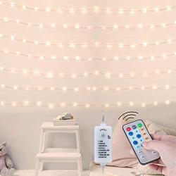 Twinkle Fairy String Lights with Remote, 40Ft. 120 Led Copper Wire Firefly Lights for Bedroom Wedding Gathering Party Christmas DIY Decoration, Warm White