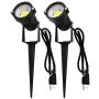 J.LUMI GSS6005 Outdoor LED Spotlights 5W, 120V AC, 3000K Warm White, Outdoor Use, Metal Ground Stake, Flag Light, Outdoor Spotlight with Stake, UL Cord 3-ft with Plug (Pack of 2) J.LUMI GSS6005 Outdoor LED Spotlights 5W, 120V AC, 3000K Warm White, Outdoor Use, Metal Ground Stake, Flag Light, Outdoor Spotlight with Stake, UL Cord 3-ft with Plug (Pack of 2)