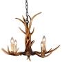 EFFORTINC Vintage Style Resin Antler Chandelier 4 Lights,Living Room,Bar,Cafe, Dining Room, Bedroom,Study,Villas,American Retro Deer Horn Pendant Lights