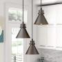 Zeyu 3-Light Pendant Hanging Light, Industrial Cluster Pendant Lighting for Kitchen Island, Oil Rubbed Bronze Finish with Metal Shade, ZY26-3 ORB