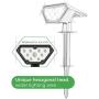 TRODEEM 12 LEDs Solar Landscape Spotlights Outdoor, IP67 Waterproof Solar Powered Wall Lights 2 in 1 Wireless Solar Landscape Lights Outdoor Yard Garden Driveway Porch Walkway Pool 2 Pack Cold White