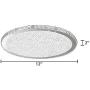 Ladiqi Crystal Round LED Flush Mount Ceiling Light Luxury Modern Close to Ceiling Light Indoor Chandelier Lighting Fixture for Living Room Bedroom Dining Room Restaurant (White, 12)