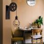 BAYCHEER 1 Light Wall Sconce Keyed Socket Pulley LED Industrial Wall Sconces Retro Wall Lights Fixture for Indoor Lighting Barn Restaurant in Rust Finished