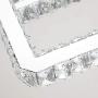 Maxax Modern Chandelier Square LED Crystal Chandelier Lighting Flush Mount LED Ceiling Light Fixture Pendant Lamp for Dining Room Bathroom Bedroom Livingroom(Cool White)