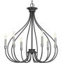 Progress Lighting P400030-143 Whisp Six-Light Chandelier, Graphite