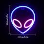 Wanxing Alien Neon Signs LED Neon Wall Sign Pink Blue Neon Lights for Bedroom Kids Room Hotel Shop Restaurant Game Office Wall Art Decoration Sign Party Supply Gift (Pink Blue)