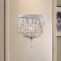 Jiuzhuo Classic Style Distressed White Wood Beaded 1-Light Decorative Indoor Wall Sconce Light