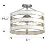Progress Lighting P350049-141 Gulliver Semi-Flush/Convertible, Galvanized Finish