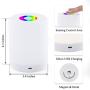 Touch Dimmable Table Lamp, Smart Bedside Table Lamp, Touch Control, LED Night Light with Color Changing Portable for Living Room Bedroom