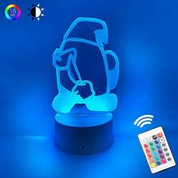 Among us Among Us Merch Night Light Among Us Table Lamp, LED Light, Night Lights 3D Illusion Desktop Lamp, USB Powered Led Lights Bedroom Decoration Lamp for Kids Gift Graduation Gift Birthday Gift