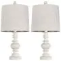 BOBOMOMO Tradition 20.5“ Table Lamp Set of 2 for Living Room Bedside Desk Lamps Bedroom Nightstand Vintage Lamps Linen Washed