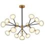 Modern Sputnik Chandelier,16 Light Mid Century Bubble Ball Glass Pendant Light G9 Molecular Ceiling Light for Bedroom Living Room Dining Room