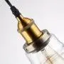 HMVPL Industrial Plug in Edison Pendant Light, Rustic Mini Swag Hanging Lighting Fixture with Clear Glass Shade for Kitchen Island Dining Room Living Room Bedroom Hallway