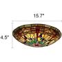 Artzone 16'' 3-Lights Tiffany Ceiling Lamp, Tiffany-Flush-Mount-Light, Tiffany Flush Mounted Ceiling Lights, Tiffany Ceiling Lights, Tiffany Ceiling Light, Stained Glass Lamps