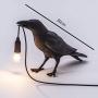 Crow Table lamp，Artificial Bird Shaped Table Lamp，Bird Wall Lamp Light LED Table Lamps，Desk Lamp Night Light for Adults Kids for Bedrooms, Living Rooms, Office Decoration (Black-B)